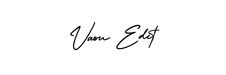 Use a signature maker to create a handwritten signature online. With this signature software, you can design (AmerikaSignatureDemo-Regular) your own signature for name Vasu Edit. Vasu Edit signature style 3 images and pictures png