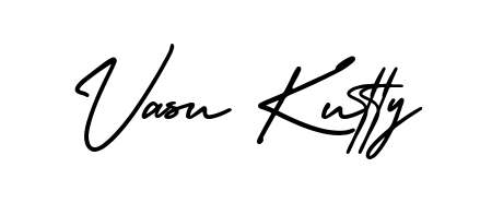 Elevate your brand with a stunning Vasu Kutty eSignature. The AmerikaSignatureDemo-Regular style provides a balanced, flowing aesthetic for everyday signing. Vasu Kutty signature style 3 images and pictures png
