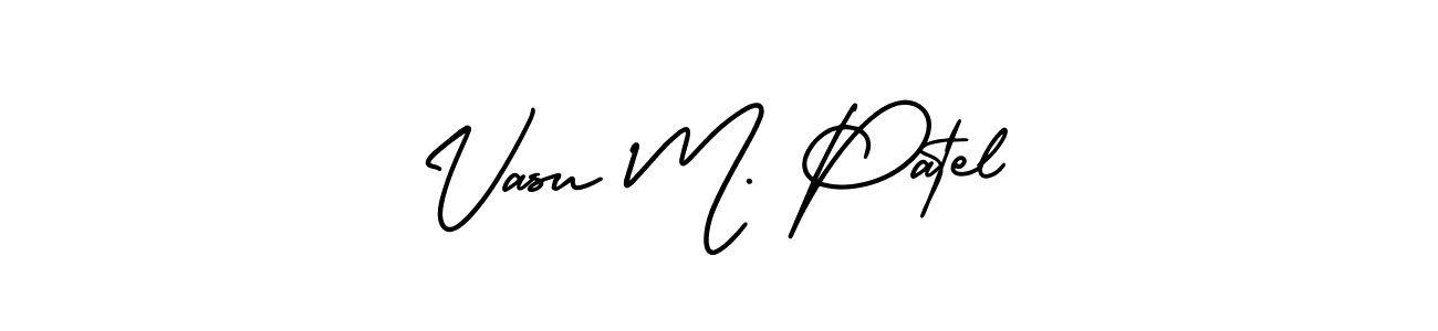 Vasu M. Patel stylish signature style. Best Handwritten Sign (AmerikaSignatureDemo-Regular) for my name. Handwritten Signature Collection Ideas for my name Vasu M. Patel. Vasu M. Patel signature style 3 images and pictures png