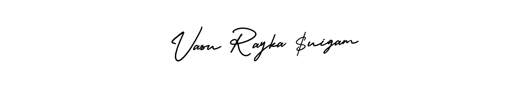 Create a beautiful signature design for name Vasu Rayka $uigam. With this signature (AmerikaSignatureDemo-Regular) fonts, you can make a handwritten signature for free. Vasu Rayka $uigam signature style 3 images and pictures png