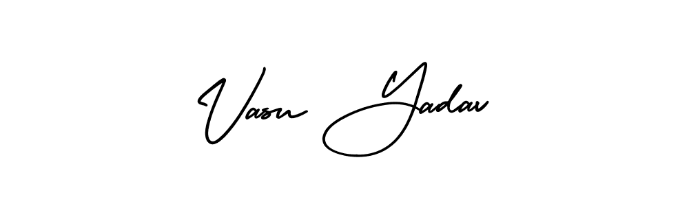 Design your own signature with our free online signature maker. With this signature software, you can create a handwritten (AmerikaSignatureDemo-Regular) signature for name Vasu Yadav. Vasu Yadav signature style 3 images and pictures png