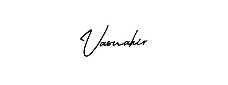 Design your own signature with our free online signature maker. With this signature software, you can create a handwritten (AmerikaSignatureDemo-Regular) signature for name Vasuahir. Vasuahir signature style 3 images and pictures png