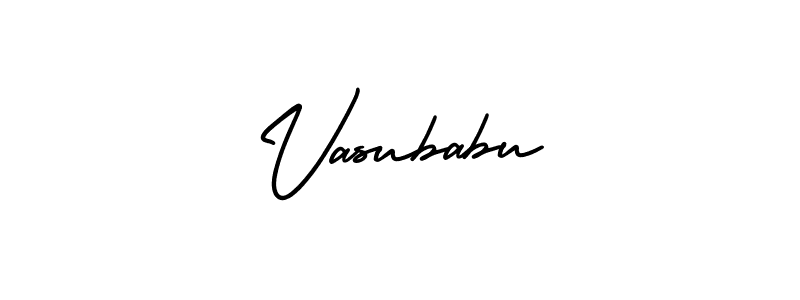 Use a signature maker to create a handwritten signature online. With this signature software, you can design (AmerikaSignatureDemo-Regular) your own signature for name Vasubabu. Vasubabu signature style 3 images and pictures png