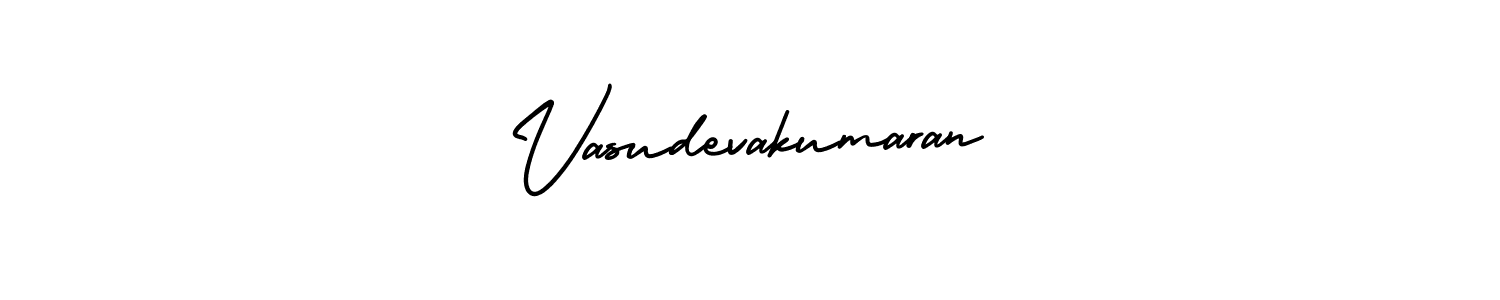 The best way (AmerikaSignatureDemo-Regular) to make a short signature is to pick only two or three words in your name. The name Vasudevakumaran include a total of six letters. For converting this name. Vasudevakumaran signature style 3 images and pictures png