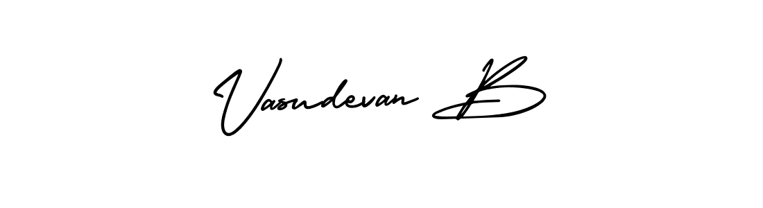 Vasudevan B stylish signature style. Best Handwritten Sign (AmerikaSignatureDemo-Regular) for my name. Handwritten Signature Collection Ideas for my name Vasudevan B. Vasudevan B signature style 3 images and pictures png