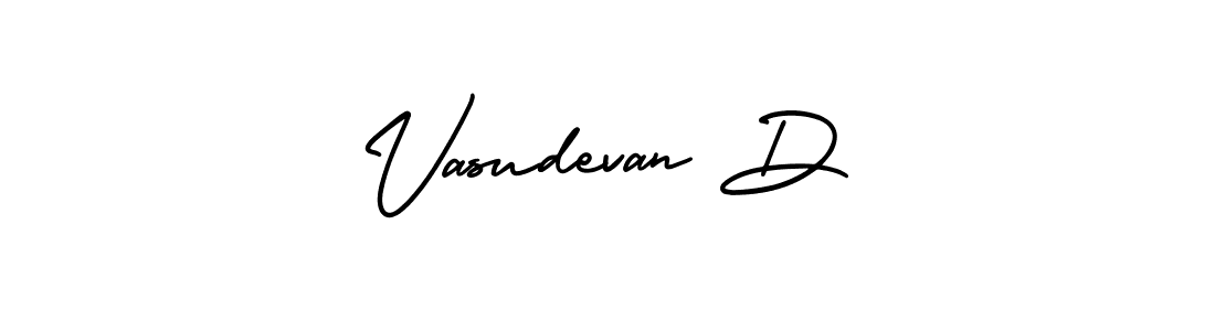 Use a signature maker to create a handwritten signature online. With this signature software, you can design (AmerikaSignatureDemo-Regular) your own signature for name Vasudevan D. Vasudevan D signature style 3 images and pictures png