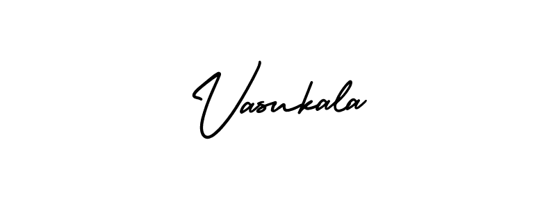 How to make Vasukala signature? AmerikaSignatureDemo-Regular is a professional autograph style. Create handwritten signature for Vasukala name. Vasukala signature style 3 images and pictures png