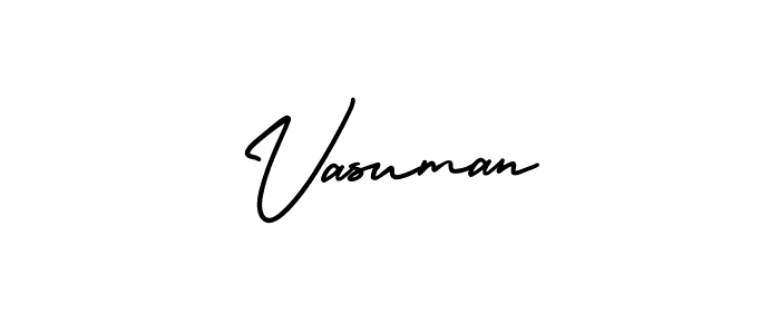 Design your own signature with our free online signature maker. With this signature software, you can create a handwritten (AmerikaSignatureDemo-Regular) signature for name Vasuman. Vasuman signature style 3 images and pictures png