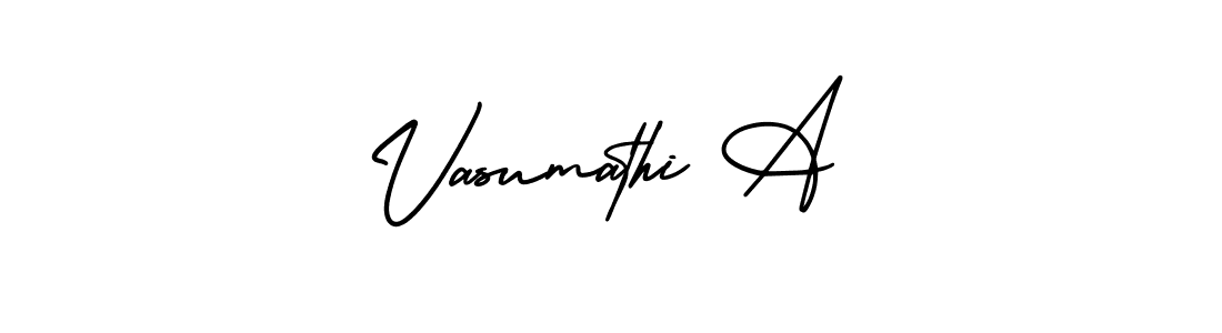 It looks lik you need a new signature style for name Vasumathi A. Design unique handwritten (AmerikaSignatureDemo-Regular) signature with our free signature maker in just a few clicks. Vasumathi A signature style 3 images and pictures png