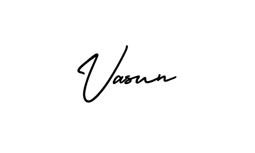 Design your own signature with our free online signature maker. With this signature software, you can create a handwritten (AmerikaSignatureDemo-Regular) signature for name Vasun. Vasun signature style 3 images and pictures png