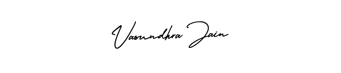 Use a signature maker to create a handwritten signature online. With this signature software, you can design (AmerikaSignatureDemo-Regular) your own signature for name Vasundhra Jain. Vasundhra Jain signature style 3 images and pictures png