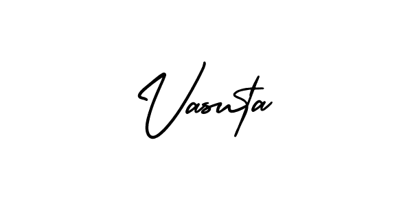 Use a signature maker to create a handwritten signature online. With this signature software, you can design (AmerikaSignatureDemo-Regular) your own signature for name Vasuta. Vasuta signature style 3 images and pictures png