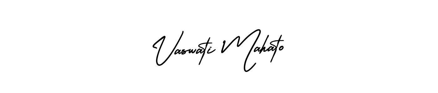 This is the best signature style for the Vaswati Mahato name. Also you like these signature font (AmerikaSignatureDemo-Regular). Mix name signature. Vaswati Mahato signature style 3 images and pictures png