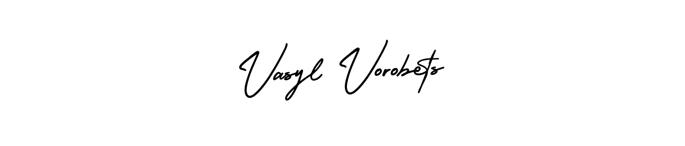 Check out images of Autograph of Vasyl Vorobets name. Actor Vasyl Vorobets Signature Style. AmerikaSignatureDemo-Regular is a professional sign style online. Vasyl Vorobets signature style 3 images and pictures png