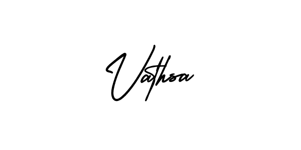 Design your own signature with our free online signature maker. With this signature software, you can create a handwritten (AmerikaSignatureDemo-Regular) signature for name Vathsa. Vathsa signature style 3 images and pictures png