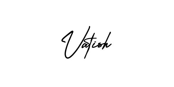 Design your own signature with our free online signature maker. With this signature software, you can create a handwritten (AmerikaSignatureDemo-Regular) signature for name Vatish. Vatish signature style 3 images and pictures png