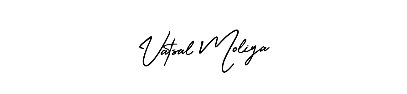 How to make Vatsal Moliya name signature. Use AmerikaSignatureDemo-Regular style for creating short signs online. This is the latest handwritten sign. Vatsal Moliya signature style 3 images and pictures png