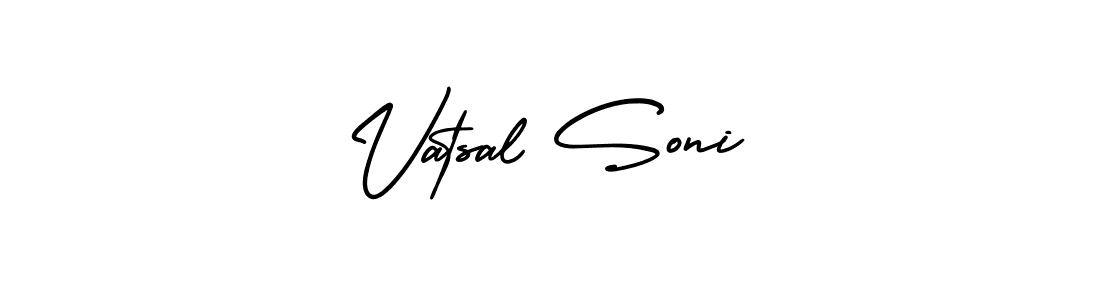 Make a beautiful signature design for name Vatsal Soni. With this signature (AmerikaSignatureDemo-Regular) style, you can create a handwritten signature for free. Vatsal Soni signature style 3 images and pictures png