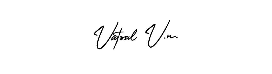 Vatsal V.n. stylish signature style. Best Handwritten Sign (AmerikaSignatureDemo-Regular) for my name. Handwritten Signature Collection Ideas for my name Vatsal V.n.. Vatsal V.n. signature style 3 images and pictures png