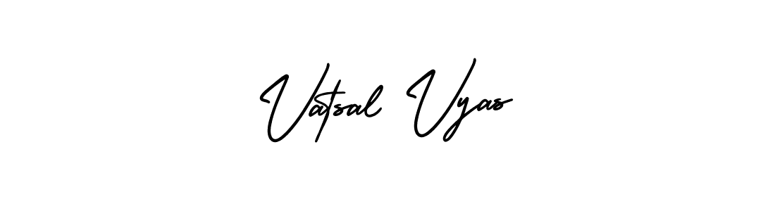 The best way (AmerikaSignatureDemo-Regular) to make a short signature is to pick only two or three words in your name. The name Vatsal Vyas include a total of six letters. For converting this name. Vatsal Vyas signature style 3 images and pictures png