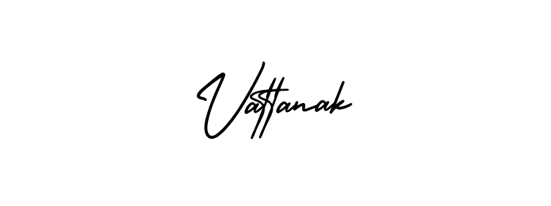 How to make Vattanak name signature. Use AmerikaSignatureDemo-Regular style for creating short signs online. This is the latest handwritten sign. Vattanak signature style 3 images and pictures png