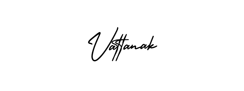 How to make Vattanak name signature. Use AmerikaSignatureDemo-Regular style for creating short signs online. This is the latest handwritten sign. Vattanak signature style 3 images and pictures png