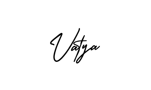AmerikaSignatureDemo-Regular is a professional signature style that is perfect for those who want to add a touch of class to their signature. It is also a great choice for those who want to make their signature more unique. Get Vatya name to fancy signature for free. Vatya signature style 3 images and pictures png