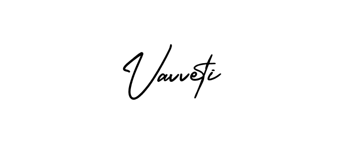 How to make Vavveti name signature. Use AmerikaSignatureDemo-Regular style for creating short signs online. This is the latest handwritten sign. Vavveti signature style 3 images and pictures png