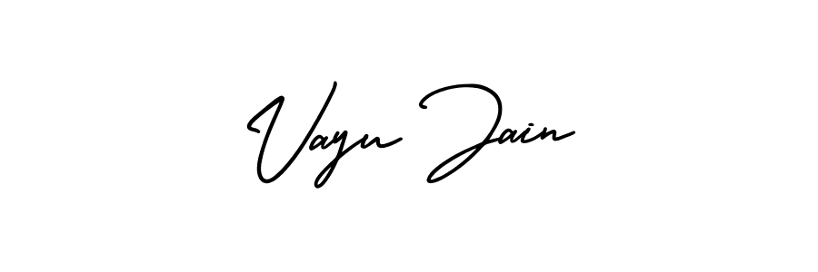 Create a beautiful signature design for name Vayu Jain. With this signature (AmerikaSignatureDemo-Regular) fonts, you can make a handwritten signature for free. Vayu Jain signature style 3 images and pictures png