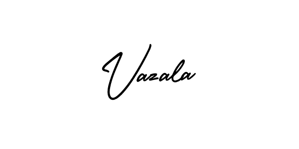 The best way (AmerikaSignatureDemo-Regular) to make a short signature is to pick only two or three words in your name. The name Vazala include a total of six letters. For converting this name. Vazala signature style 3 images and pictures png