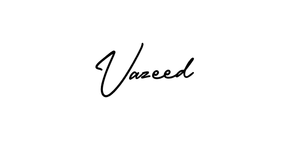 How to Draw Vazeed signature style? AmerikaSignatureDemo-Regular is a latest design signature styles for name Vazeed. Vazeed signature style 3 images and pictures png