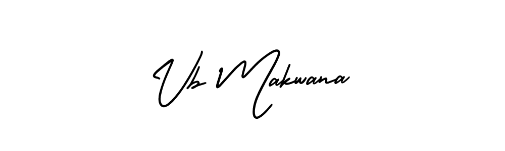 Use a signature maker to create a handwritten signature online. With this signature software, you can design (AmerikaSignatureDemo-Regular) your own signature for name Vb Makwana. Vb Makwana signature style 3 images and pictures png