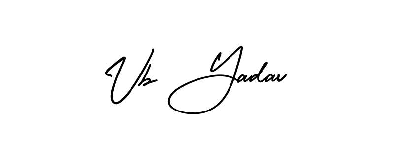 How to Draw Vb Yadav signature style? AmerikaSignatureDemo-Regular is a latest design signature styles for name Vb Yadav. Vb Yadav signature style 3 images and pictures png