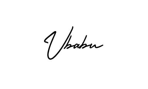 Use a signature maker to create a handwritten signature online. With this signature software, you can design (AmerikaSignatureDemo-Regular) your own signature for name Vbabu. Vbabu signature style 3 images and pictures png