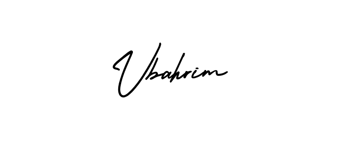 The best way (AmerikaSignatureDemo-Regular) to make a short signature is to pick only two or three words in your name. The name Vbahrim include a total of six letters. For converting this name. Vbahrim signature style 3 images and pictures png