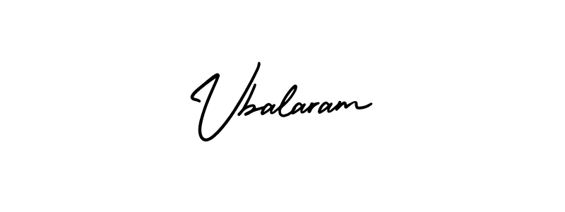 How to make Vbalaram name signature. Use AmerikaSignatureDemo-Regular style for creating short signs online. This is the latest handwritten sign. Vbalaram signature style 3 images and pictures png