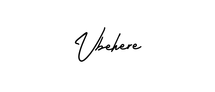 Use a signature maker to create a handwritten signature online. With this signature software, you can design (AmerikaSignatureDemo-Regular) your own signature for name Vbehere. Vbehere signature style 3 images and pictures png