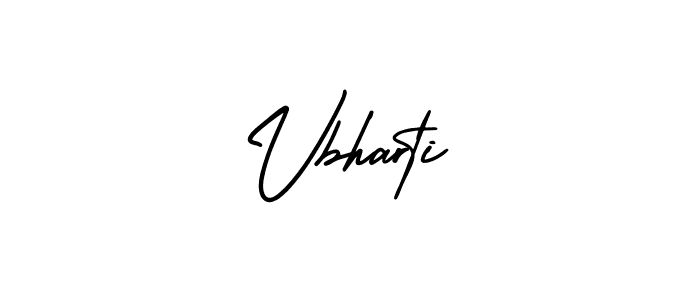 The best way (AmerikaSignatureDemo-Regular) to make a short signature is to pick only two or three words in your name. The name Vbharti include a total of six letters. For converting this name. Vbharti signature style 3 images and pictures png