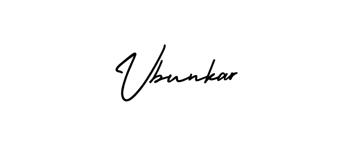 Design your own signature with our free online signature maker. With this signature software, you can create a handwritten (AmerikaSignatureDemo-Regular) signature for name Vbunkar. Vbunkar signature style 3 images and pictures png