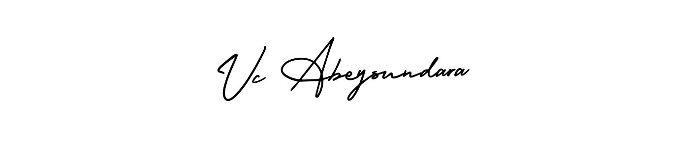Also You can easily find your signature by using the search form. We will create Vc Abeysundara name handwritten signature images for you free of cost using AmerikaSignatureDemo-Regular sign style. Vc Abeysundara signature style 3 images and pictures png