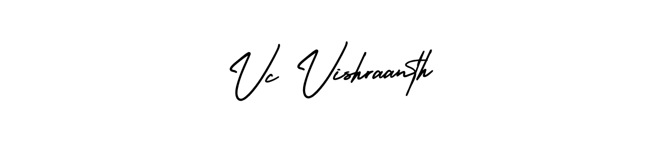 Make a beautiful signature design for name Vc Vishraanth. With this signature (AmerikaSignatureDemo-Regular) style, you can create a handwritten signature for free. Vc Vishraanth signature style 3 images and pictures png