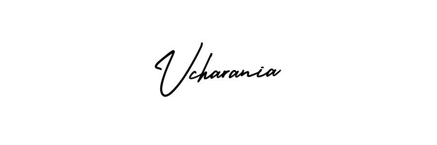 Make a beautiful signature design for name Vcharania. Use this online signature maker to create a handwritten signature for free. Vcharania signature style 3 images and pictures png