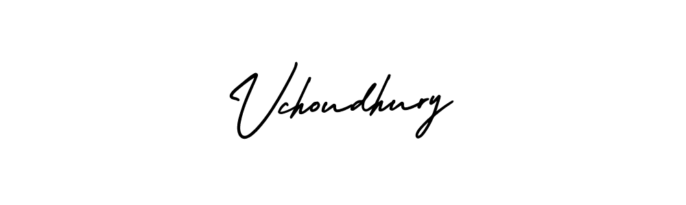 Vchoudhury stylish signature style. Best Handwritten Sign (AmerikaSignatureDemo-Regular) for my name. Handwritten Signature Collection Ideas for my name Vchoudhury. Vchoudhury signature style 3 images and pictures png