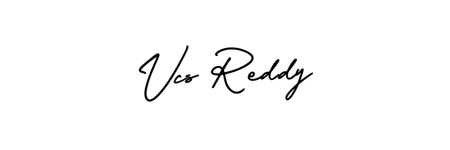 The best way (AmerikaSignatureDemo-Regular) to make a short signature is to pick only two or three words in your name. The name Vcs Reddy include a total of six letters. For converting this name. Vcs Reddy signature style 3 images and pictures png