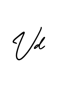 Design your own signature with our free online signature maker. With this signature software, you can create a handwritten (AmerikaSignatureDemo-Regular) signature for name Vd. Vd signature style 3 images and pictures png