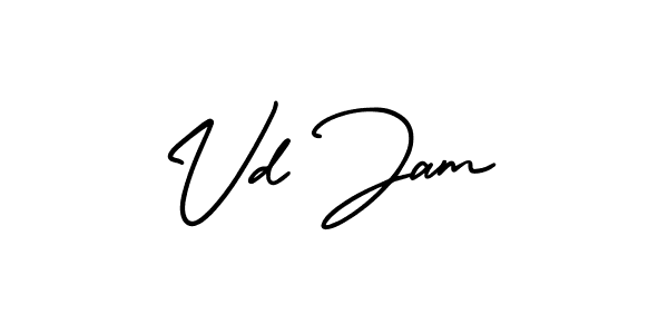 Design your own signature with our free online signature maker. With this signature software, you can create a handwritten (AmerikaSignatureDemo-Regular) signature for name Vd Jam. Vd Jam signature style 3 images and pictures png