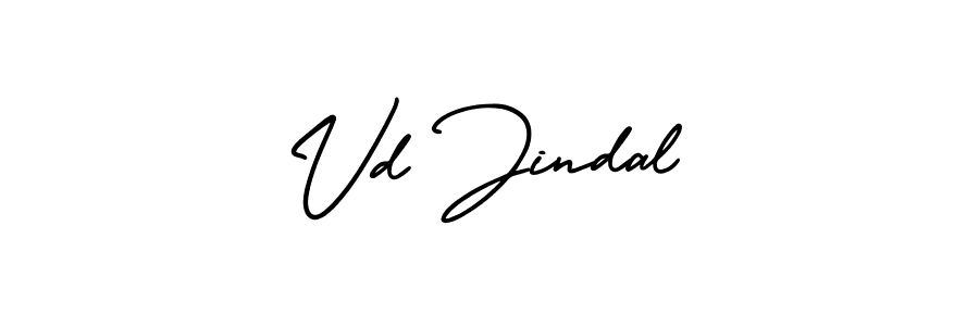 The best way (AmerikaSignatureDemo-Regular) to make a short signature is to pick only two or three words in your name. The name Vd Jindal include a total of six letters. For converting this name. Vd Jindal signature style 3 images and pictures png