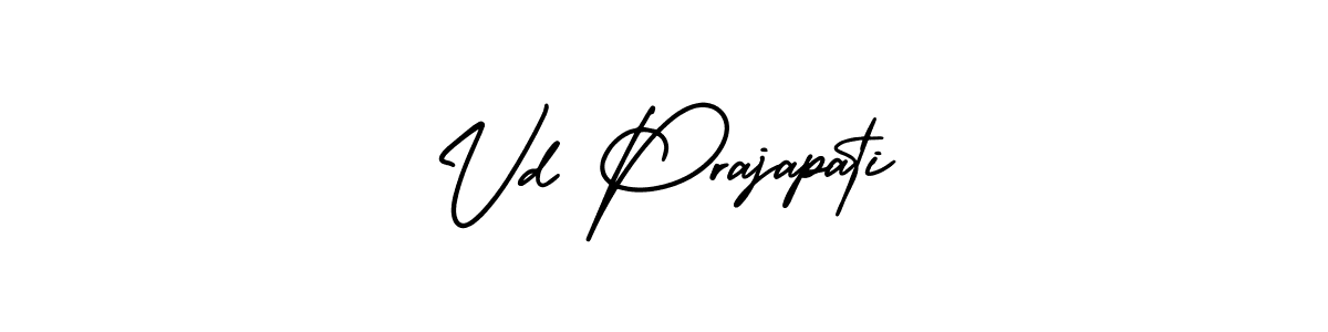 Create a beautiful signature design for name Vd Prajapati. With this signature (AmerikaSignatureDemo-Regular) fonts, you can make a handwritten signature for free. Vd Prajapati signature style 3 images and pictures png
