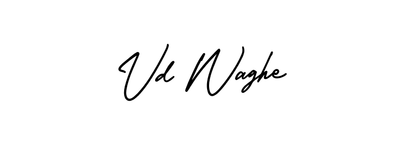 Vd Waghe stylish signature style. Best Handwritten Sign (AmerikaSignatureDemo-Regular) for my name. Handwritten Signature Collection Ideas for my name Vd Waghe. Vd Waghe signature style 3 images and pictures png