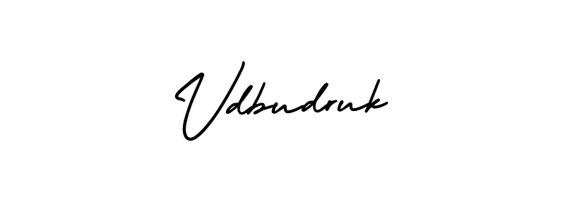 You should practise on your own different ways (AmerikaSignatureDemo-Regular) to write your name (Vdbudruk) in signature. don't let someone else do it for you. Vdbudruk signature style 3 images and pictures png